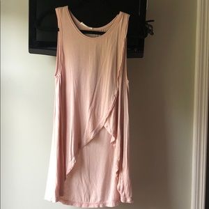 Light pink open cut tank
